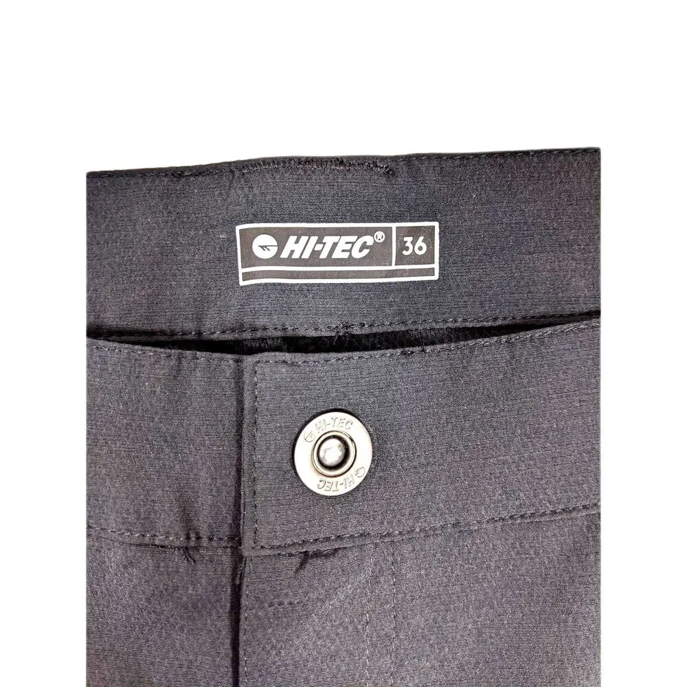 Hi-Tec Black Hiking Shorts Dri-Tec Flex Utility Rip Stop Gorpcore Preppy Sz 36